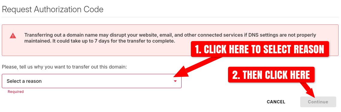 NetworkSolutions.com unlock domain and request auth code on the domain management page