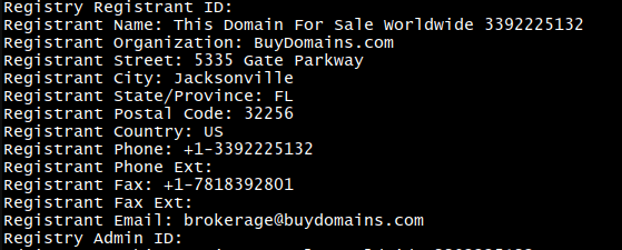 NetworkSolutions.com WHOIS registrant details remain unchanged after purchase