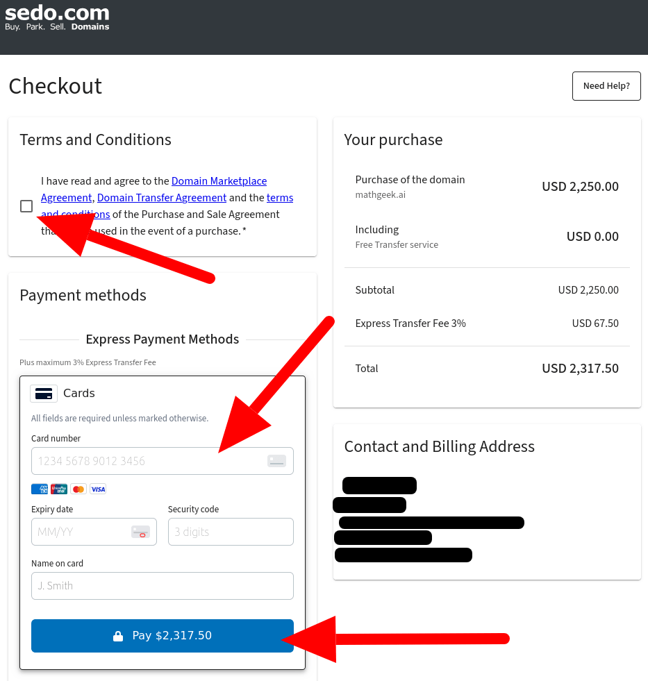 Sedo search for domain name mathgeek.ai screenshot